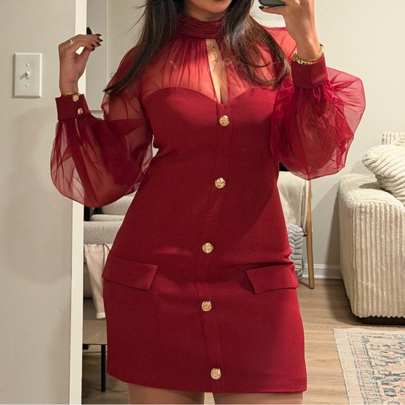 Mini Red Dress - Picture 3 of 6